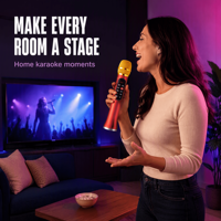 Microphone sans fil 30W L1098 avec changeur de voix et moniteur/écran, système de karaoké avec haut-parleur OEM