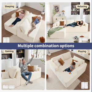 Mode Modular l-bentuk busa Corduroy <span class=keywords><strong>Sofa</strong></span> Modular bagian busa penuh warna Paket kedap udara spons terkompresi <span class=keywords><strong>Sofa</strong></span> - Product Image 5