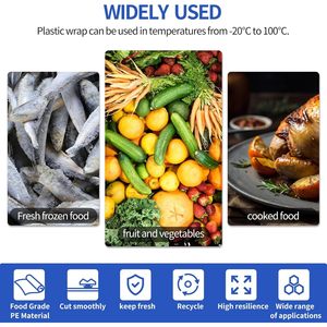 Film alimentaire Haukl 12 po x 1000 pi sans BPA, qualité alimentaire PE, compatible micro-ondes, pour cuisine et réfrigérateur - Product Image 6