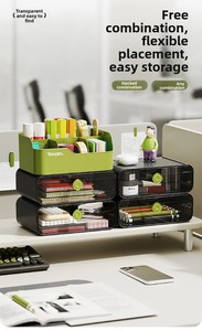 Organisateur de <span class=keywords><strong>tiroirs</strong></span> cosmétiques transparent empilable pour dortoir - Product Image 4
