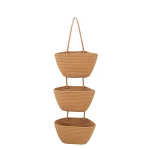 Christmas Tree Three-layer Cotton Storage Rack <b>Foldable</b> Hanging <b>Basket</b> for Bedroom Living Room & Hallway Decor - Product Image 2