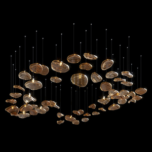 โคมไฟระย้า LED สำหรับตกแต่งภายในสไตล์หรูหรา โครงการสั่งทำพิเศษสำหรับโถงโรงแรม - Product Image 2