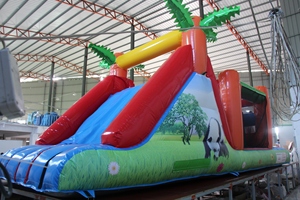 Parcours d'obstacles gonflable Panda pour enfants, idéal pour les locations commerciales en extérieur, en PVC, capacité 500 kg - Product Image 3