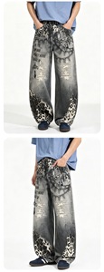 Nuevos Pantalones Vaqueros Holgados Estilo Hip-Hop para Hombre, con Estampado de Grafiti, Rotos y con <span class=keywords><strong>Letras</strong></span> - Product Image 6
