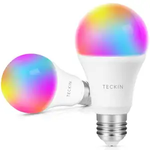 Akıllı LED yumuşak beyaz ampul hiçbir Hub gerekli, 2800K--6200K 60W eşdeğer, Alexa ile çalışır, google asistan ve SmartThings, 4 paket