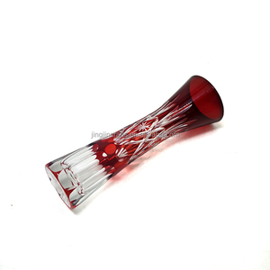 <span class=keywords><strong>Vase</strong></span> à fleurs en <span class=keywords><strong>verre</strong></span> cristal transparent de forme tubulaire, <span class=keywords><strong>bleu</strong></span> cobalt, bohème, fabriqué à la main en République tchèque - Product Image 6
