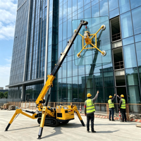 Grue araignée certifiée CE, personnalisable, 3T 4T, avec ventouse pour levage de verre, pour l'installation de murs rideaux en hauteur
