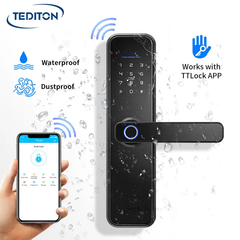 Tediton TTlock intelligenter Schließer mit WLAN elektronischem Eingangstürschloss intelligenter Türschloss