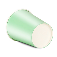 Gobelets en papier jetables biodégradables écologiques à usage unique, couleur unie, adaptés aux pique-niques et au camping