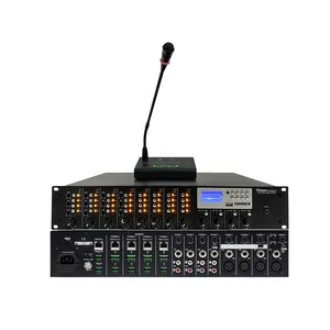 Thinuna PP-6284 II/4450P PA System Digital Power Audio Amplifier 4 Channel Power Stereo Matrix Mixer Amplifier with BT/USB/FM
