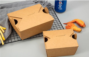 Caja de comida para llevar de papel kraft impermeable y resistente al aceite, desechable, para pollo frito, caja de almuerzo para llevar, cajas de papel para comida rápida - Product Image 4