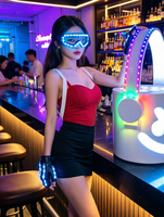 Gants lumineux LED et lunettes lumineuses rechargeables clignotantes pour hommes, en coton, pour spectacle scénique, DJ, fête, performance