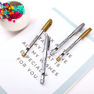 Wholesale DIY Metal Paint Marker <b>Pens</b> <b>Gold</b> and Silver 1.5mm Marker Craftwork <b>Pen</b> for Glass Wine Window - Product Image 4