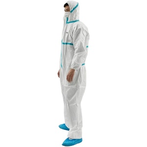 Macacões Descartáveis Junlong para Sala Limpa, Microporosos, Respiráveis, Impermeáveis, Antiestáticos, Costuras Reforçadas para Uso Biológico - Product Image 2