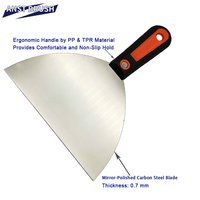 Couteau à enduire industriel robuste de 5 pouces, lame en acier à haute teneur en carbone, manche ergonomique en plastique bicolore, pour bricolage mural