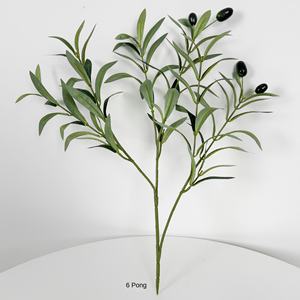 Tissu de feuille d'olivier crypté de fruits de branche d'olivier de Style nordique pour le salon de mariage <span class=keywords><strong>Table</strong></span> à manger hôtel utiliser tissu d'herbe - Product Image 1