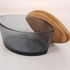 Gran inventario de lujo de 770ml de alta calidad en forma de barco, tarro de vela de vidrio transparente para hacer velas con tapa de madera - Product Image 4