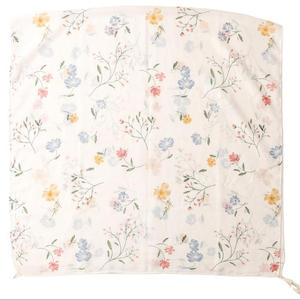 Thanh Lịch Màu Trắng Hoa In Handmade Tua Khăn Cho Phụ Nữ Mùa Hè Tươi Phong Cách Dài Polyester Khăn Choàng - Product Image 3