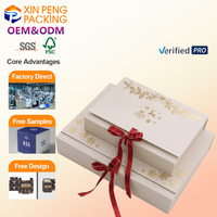 Boîte cadeau rigide sur le thème du festival 2026 XP OEM, ensemble de fêtes pliable mat de qualité supérieure, emballage personnalisé, boîte cadeau en papier kraft