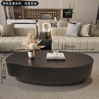 Moderne einfache geformte Rock Plate Mango Couch tisch Große kleine Wohnung Geeignete ovale Wohnzimmer Haushalt für einfachen Geschmack