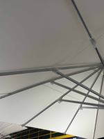 Grand parasol de jardin carré pour restaurant, café, hôtel, structure en aluminium, usage commercial, grande taille, parasol de restaurant