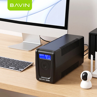 BAVIN PC1252S 300W 60Wh Batterie de secours sans interruption 500VA AVR Affichage LCD Station d'alimentation UPS pour PC CCTV NAS Routeur WiFi