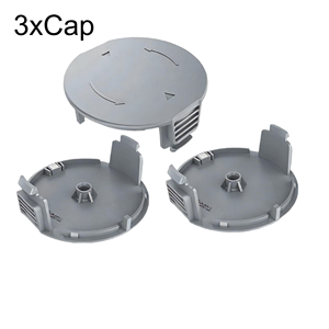 Bobine de coupe 3 pièces avec capuchon/couvercle 1600A01R5J pour tondeuse à gazon Bosch Universal GrassCut 18 Series 18-26 18-260, accessoires 88x32mm 36g - Product Image 1