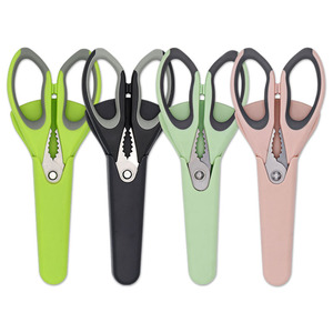 Household <b>Scissors</b> Stainless Steel Multi Functional With Absorbent Material For Refrigerators Acrylic Handles - Product Image 1
