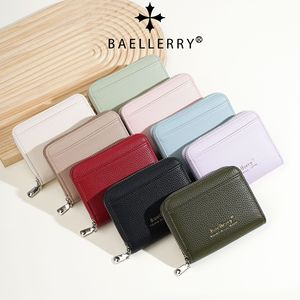 Baelerry Women's Zipper <b>Wallet</b> Lychee Pattern Multi-Color Card Holder <b>Compact</b> <b>Wallet</b> For Everyday Use - Product Image 2