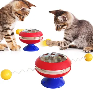 لعبة ألذ التصميمات لفصل الربيع مع كرات دوارة مدمجة في لعبة قرص دوار على شكل قطة نعناع مضحكة