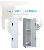 Casiers à double porte en acier à deux niveaux personnalisés pour salle de sport, maison, bureau, hôtel, vestiaires - Design moderne, options de serrures à code modulaires