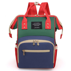 2024 mode kapasitas besar tahan air poliester tas Mummy ransel gaya fungsi bahu tas tangan untuk ibu hamil - Product Image 2