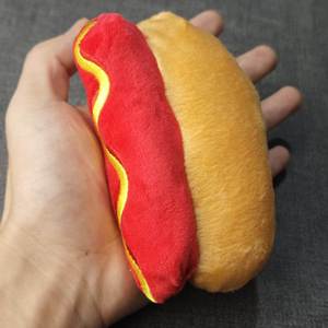Plush Hot Dog Squeak Toy 12cm For Dogs Durable Pet Sound Toy - Product Image 2