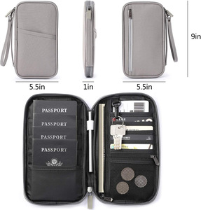 Multifunctional Fashion <strong>Passport</strong> <strong>Bag</strong> Ticket Holder Portable Abroad RFID Anti-Theft Waterproof Brush Certificate <strong>Storage</strong> - Product Image 5