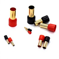 Accessoires de câblage pour l'amélioration de l'audio automobile, câbles d'alimentation pour voiture, fils de haut-parleurs, embouts en cuivre pur plaqués or, manchons en tube doré