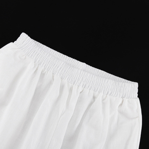 Set di camicette e pantaloni da <span class=keywords><strong>donna</strong></span> in cotone 2025 stile bianco Chic - Product Image 6