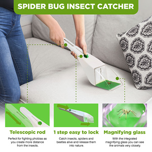 Attrape-insectes XXL à long manche, piège à araignées et insectes sans danger pour les humains, non toxique, écologique, pour la lutte antiparasitaire domestique - Product Image 5
