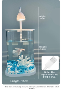 Pecera Súper Transparente Específica para Guppys - Popular Pecera Pequeña para Guppys - Pecera Rectangular Creativa para Plantas Acuáticas para Guppys - Product Image 6