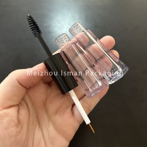 ISMAN Tube de brillant à lèvres double embout de luxe 4 ml, flacon transparent noir pour mascara et eye-liner, <span class=keywords><strong>vente</strong></span> en gros, marque <span class=keywords><strong>privée</strong></span> professionnelle - Product Image 6