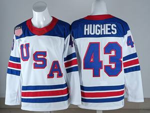 เสื้อฮอกกี้ชาย USA 19 ลายพิมพ์แบบรีดร้อน Matthew Tkachuk 34 Auston สำหรับ Matthews 43 Quinn Hughes 9 Jack Eichel 7 Brady Tkachuk - Product Image 3