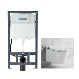Best Selling Matte <strong>Black</strong> Color Wall Mounted Concealed Flushing Tank Wash Down Ceramic <strong>Toilet</strong> and Built in Wash Closet WC - Product Image 2