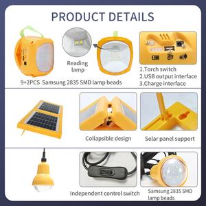Linterna LED Solar Recargable al por Mayor, Prepago, Fuera de la Red, con Radio FM, Batería de 6V 4500mAh, Regulable - Product Image 5