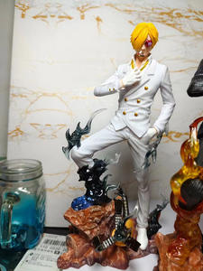 Figura de Acción de PVC de 24 cm de Sanji en Traje de Combate Negro, Blanco y Rojo, del Anime GK <span class=keywords><strong>One</strong></span> <span class=keywords><strong>Piece</strong></span>, Modelo Coleccionable Unisex - Product Image 5