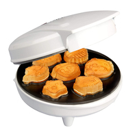 3 en 1 Mini machine à friandises compacte amovible 1000W Donuts, Cake Pops & Gaufres, Party Treat Gaufres & Donut Maker