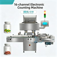 Machine de comptage automatique de comprimés et de capsules électroniques à 16 canaux, 80 bouteilles par minute pour ligne d'embouteillage de pilules