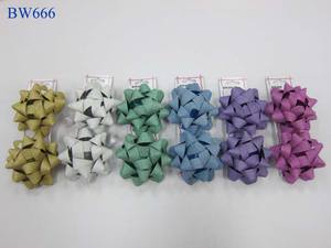 PP assorti coloré <span class=keywords><strong>pas</strong></span> <span class=keywords><strong>cher</strong></span> diamant décoration de fête cadeau de noël étoile tirer arcs bouclés - Product Image 2