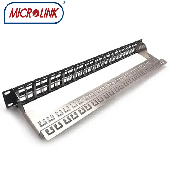 19 pulgadas 24 puertos 3M tipo RJ45 Krone UTP CAT6 Panel de conexión en blanco