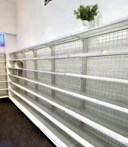 <b>Cheap</b> Price Heavy Duty Metallic White Supermarket Gondola Shelves Freestanding Display Racks Single Sided Epoxy Powder Coating - Product Image 1