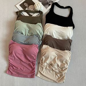 BM New - style Sexy Halter Neck Camisole almohadillas de sujetador integradas para mujeres <span class=keywords><strong>Top</strong></span> <span class=keywords><strong>Bandeau</strong></span> interior de moda para la temporada de otoño para el verano - Product Image 1