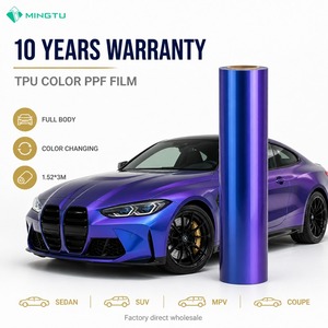 Film de protection de peinture (PPF) en TPU couleur 1,52*3M avec garantie de 10 ans, film vinyle pour enveloppement de voiture, film de changement de couleur pour carrosserie complète, film vinyle pour enveloppement de voiture - Product Image 1